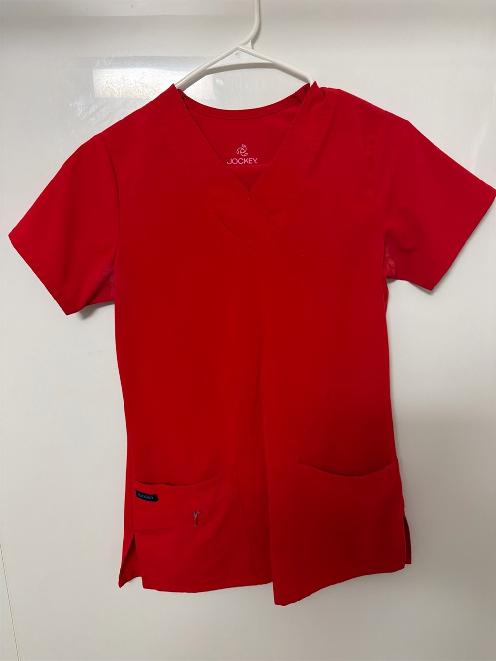 Jockey Red V-Neck Scrub Set